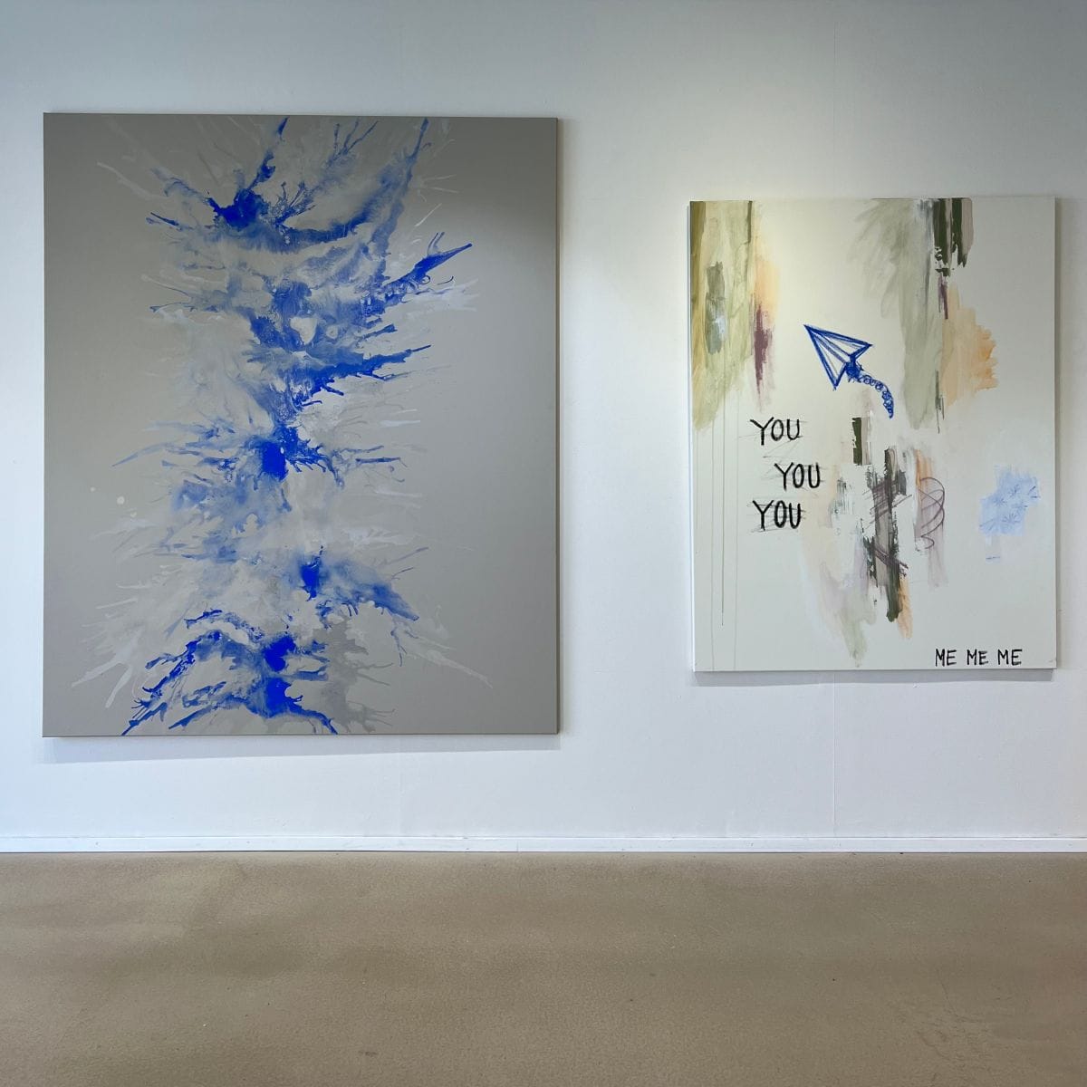 Abstrakte malerier lavet i akrylmaleri 