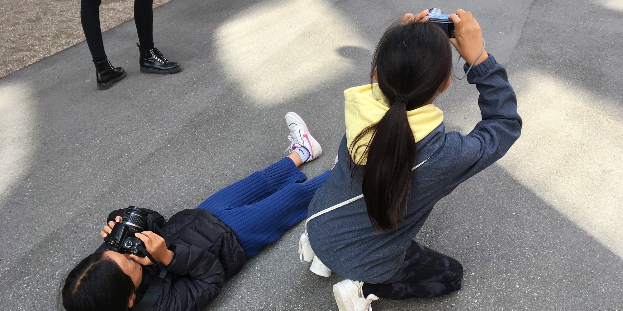 Deltagere på fotoskole for unge i vinterferien