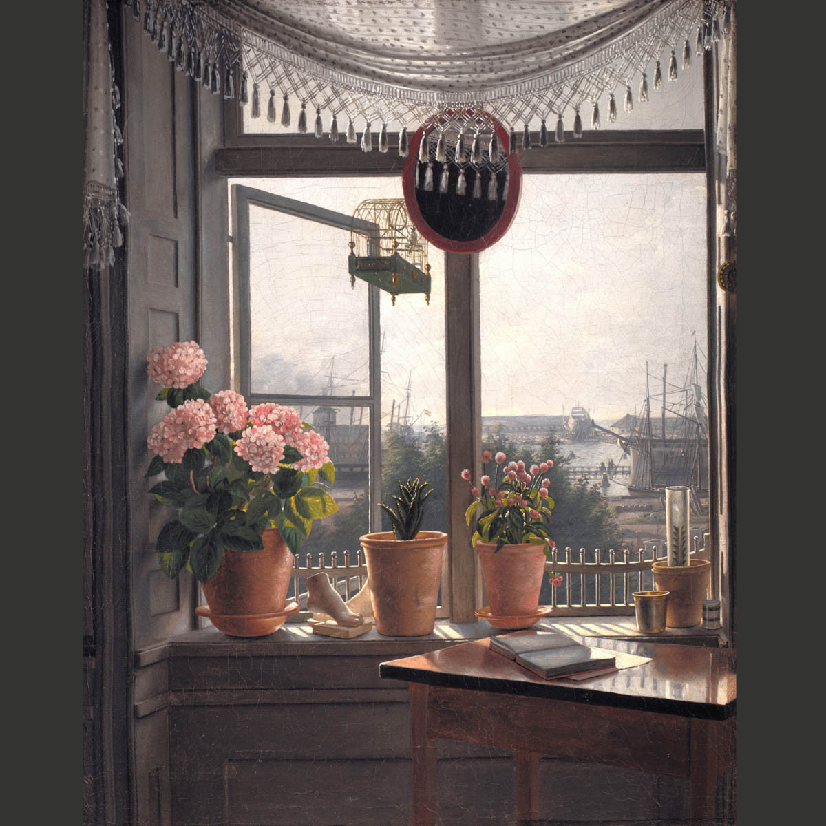 Udsigt fra kunstnerens vindue af Martinus Rørbye