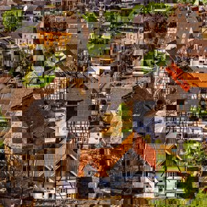 Billede af gammel tysk by