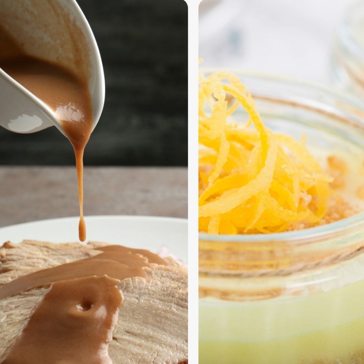 Brun sovs og citronformage på kursus i madlavning for mænd hos FOF Djursland