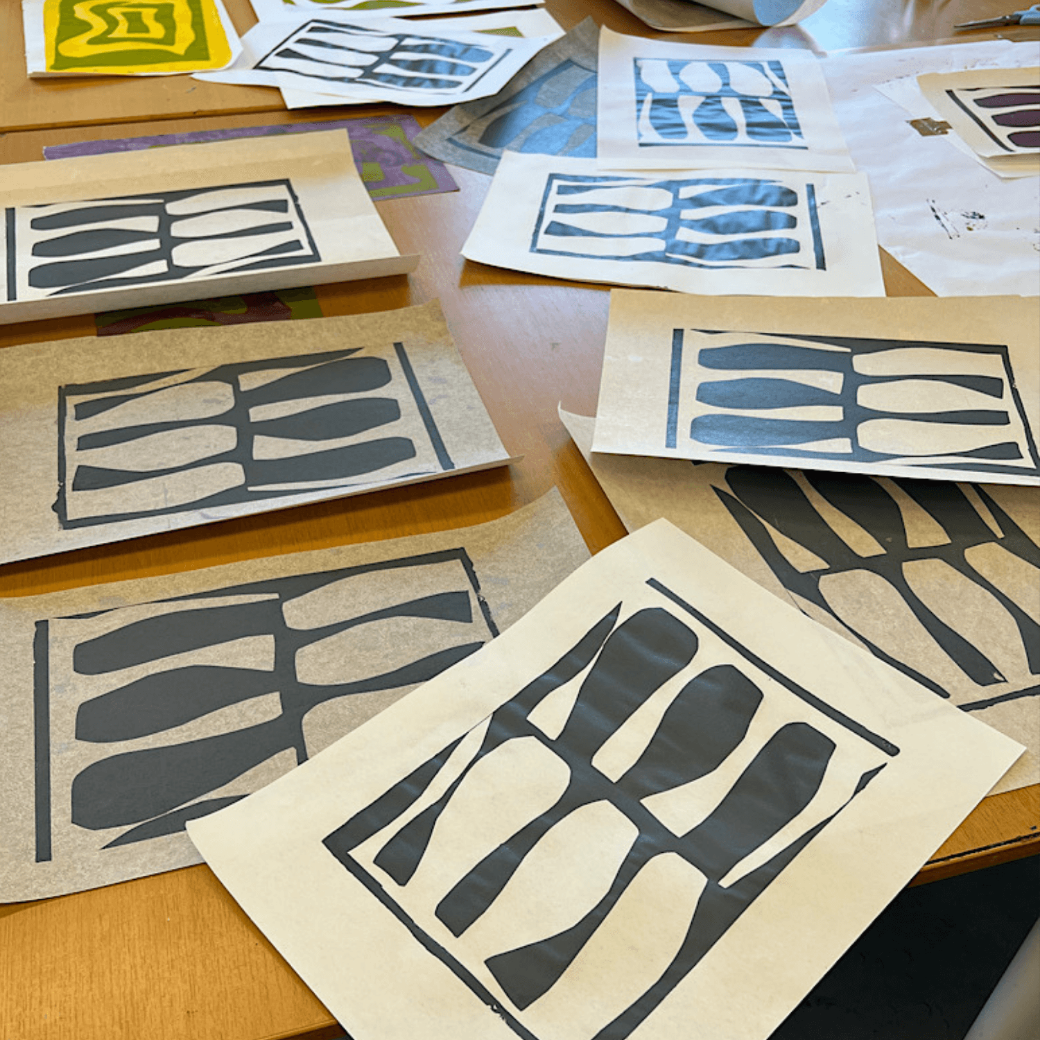 Serigrafi på papir – workshop hos FOF København og Nordsjælland