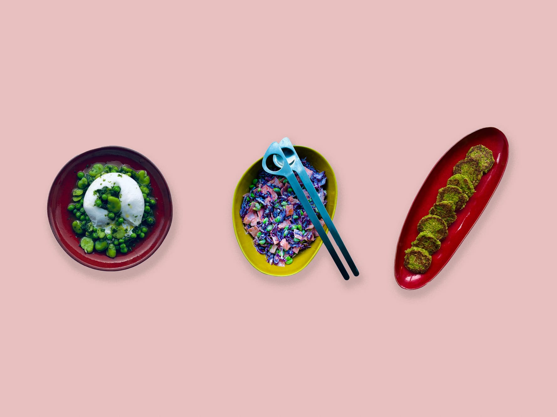 Farverige retter med bønner, linser og ærter