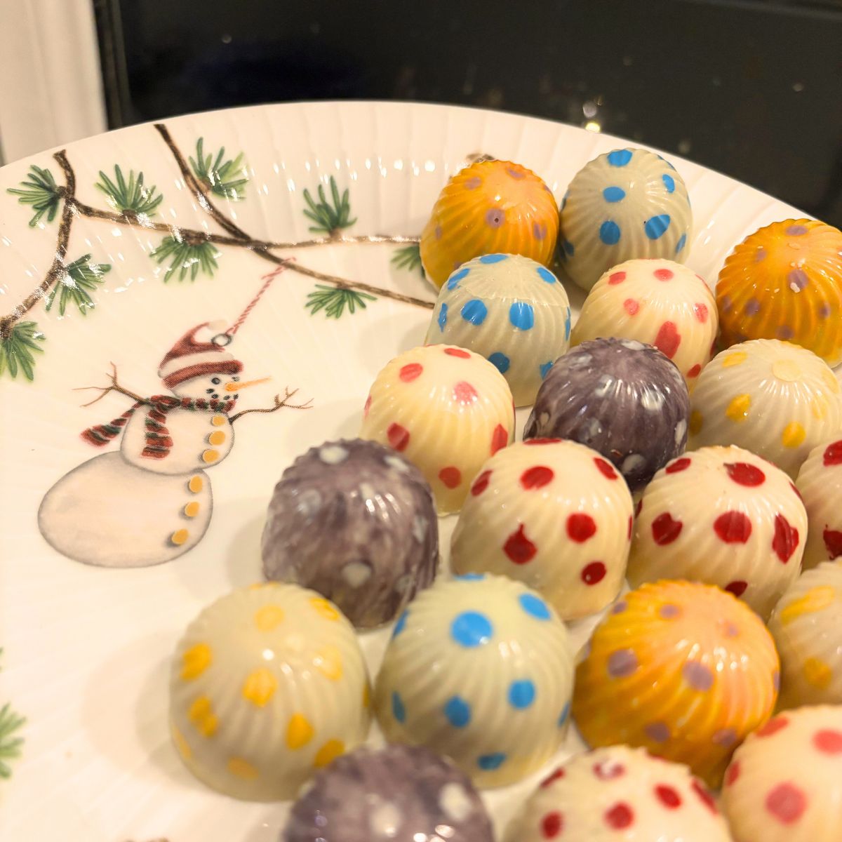 Chokolader på juletallerken