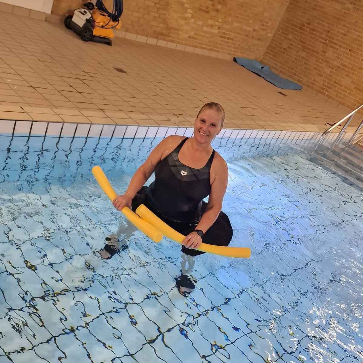 Svømmetræner Heidi Ranthe Thørner i Rødby Svømmehal