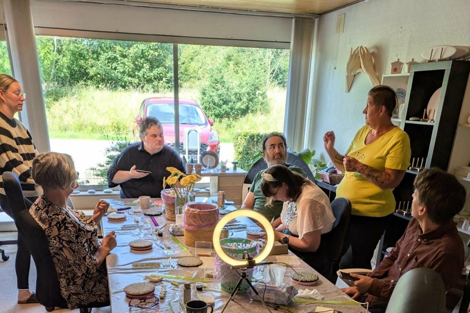 Kursus i Farverige dotting-mønstre lavet med prikteknik