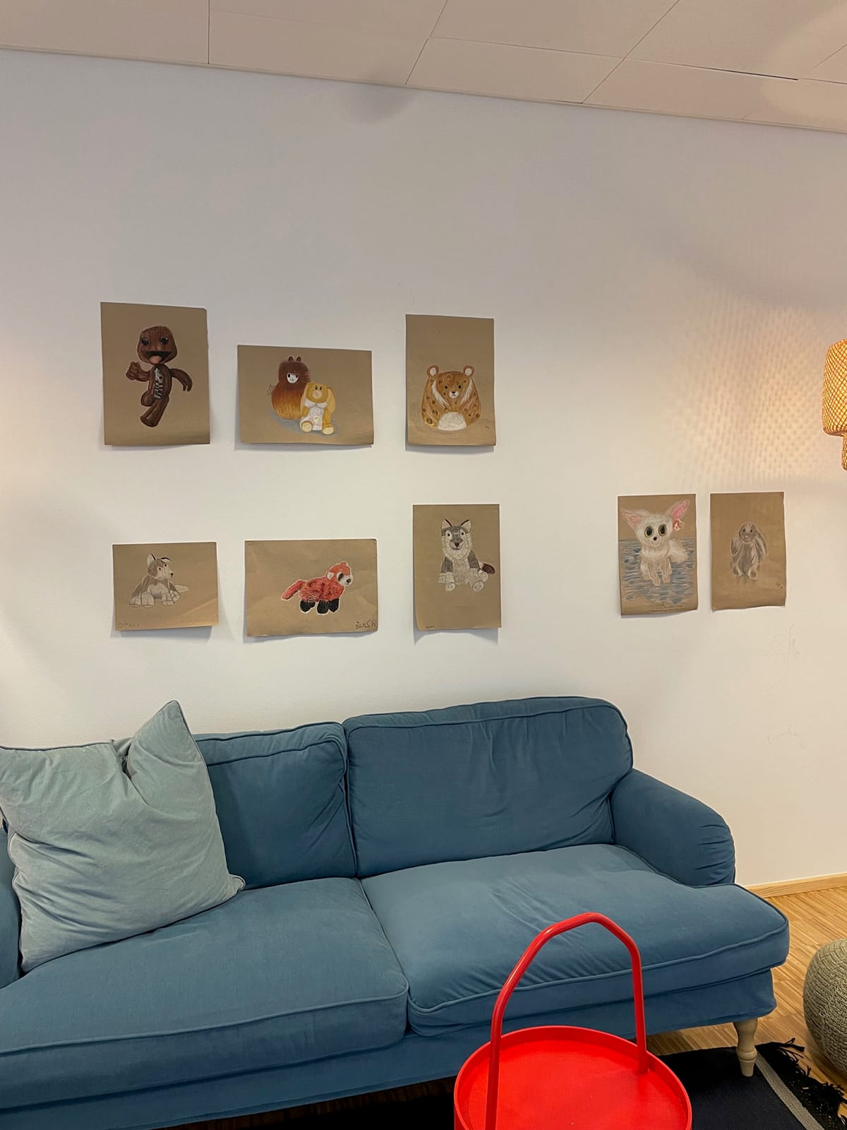 Tegninger lavet af børn på TegneCamp i vinterferien