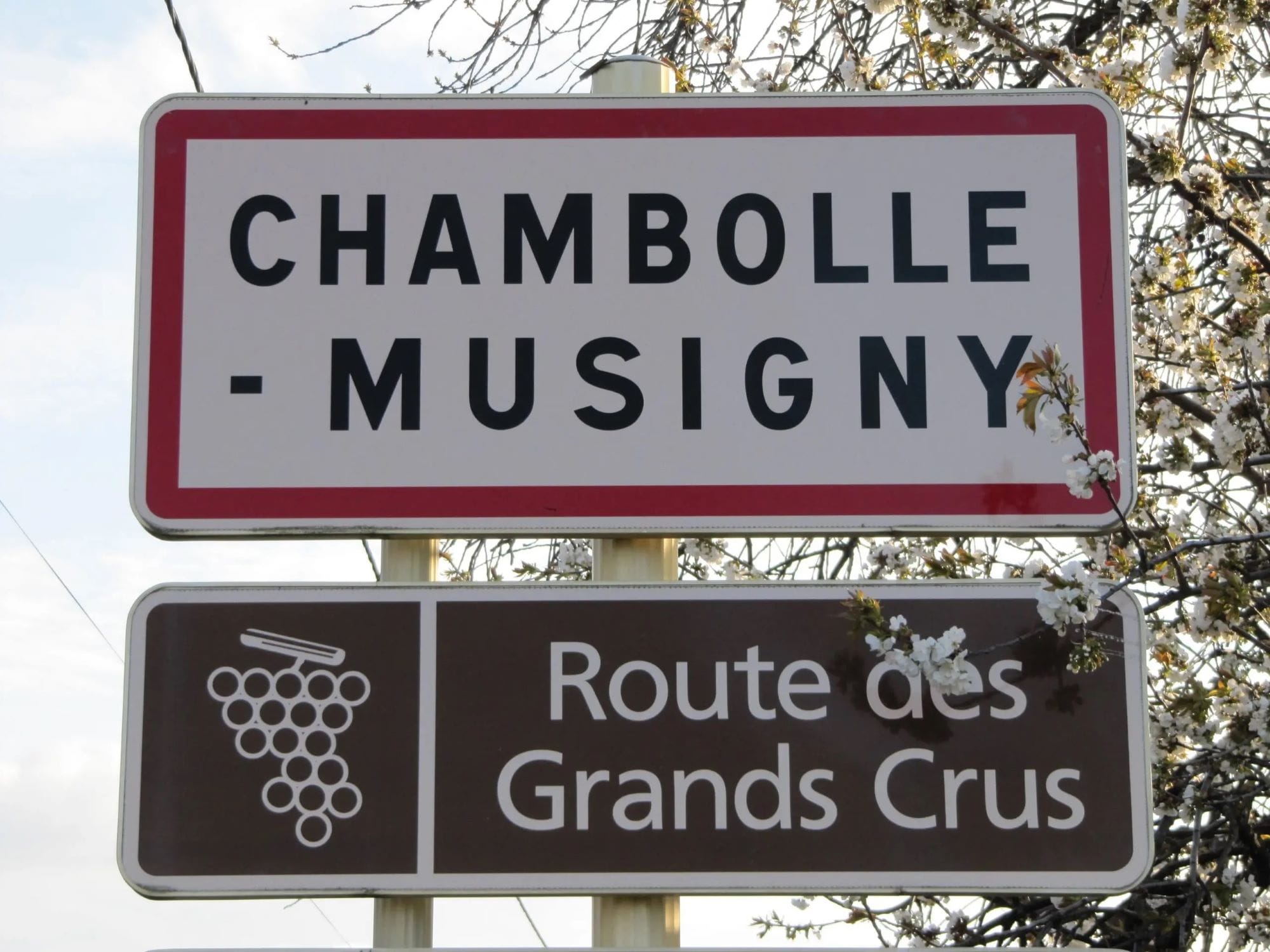 Chambolle Musigny byskilt 