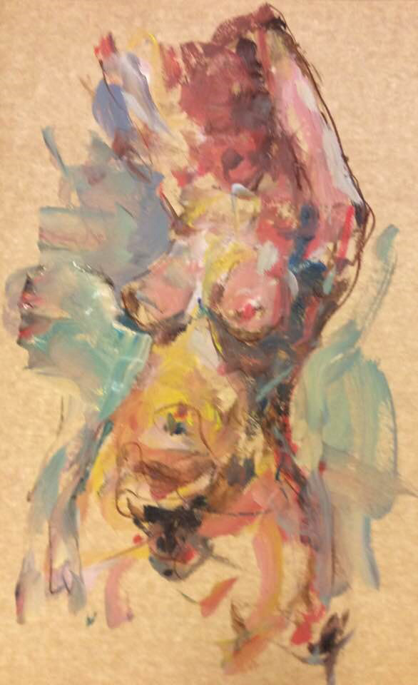 Croquis skitse af levende nøgenmodel