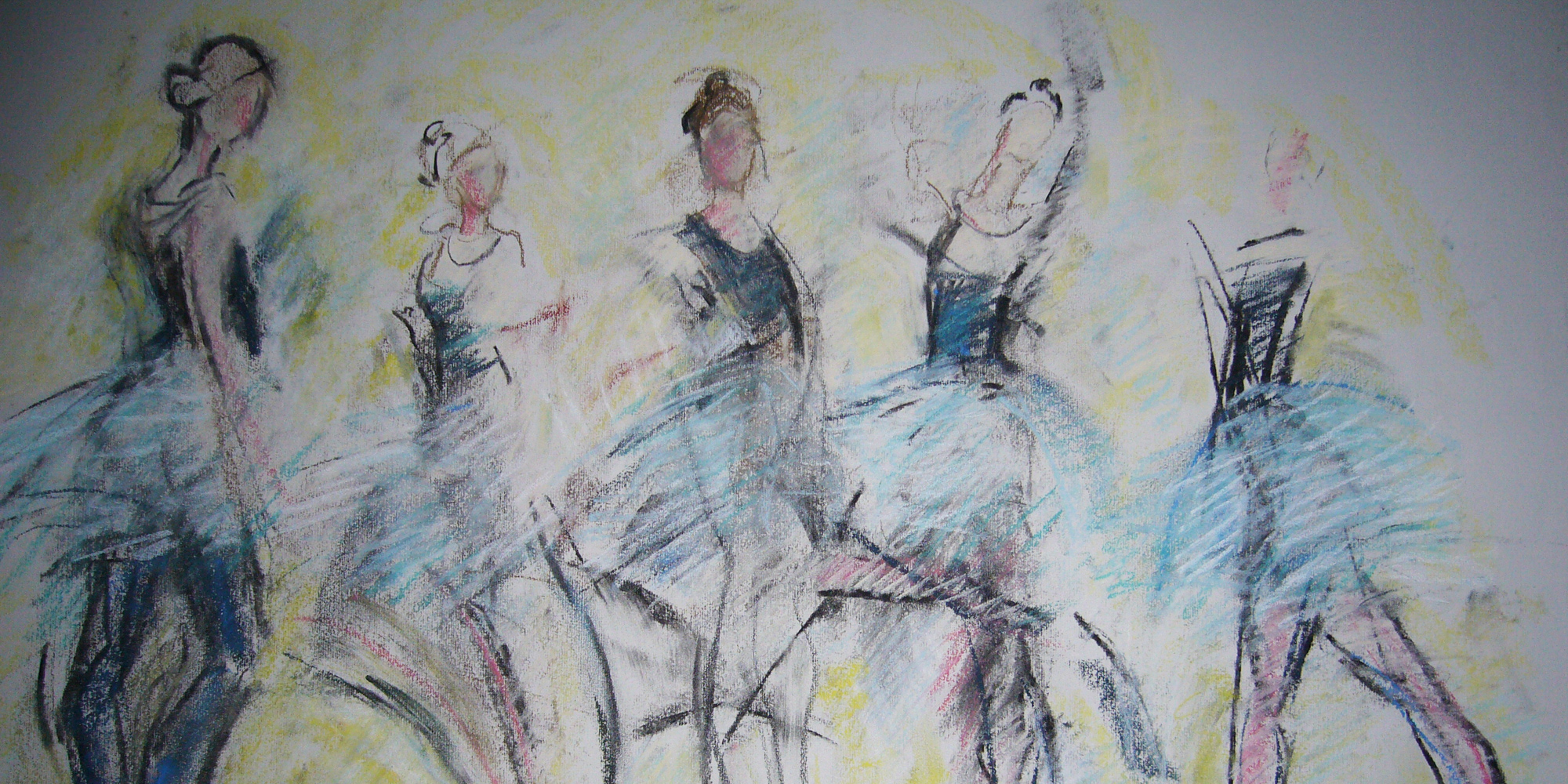 Maling i akryl på lærred i atelier