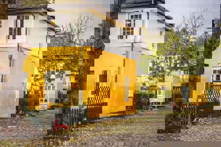 Gule huse i Brumleby på Østerbro. Rundvisning med FOF København og Nordsjælland