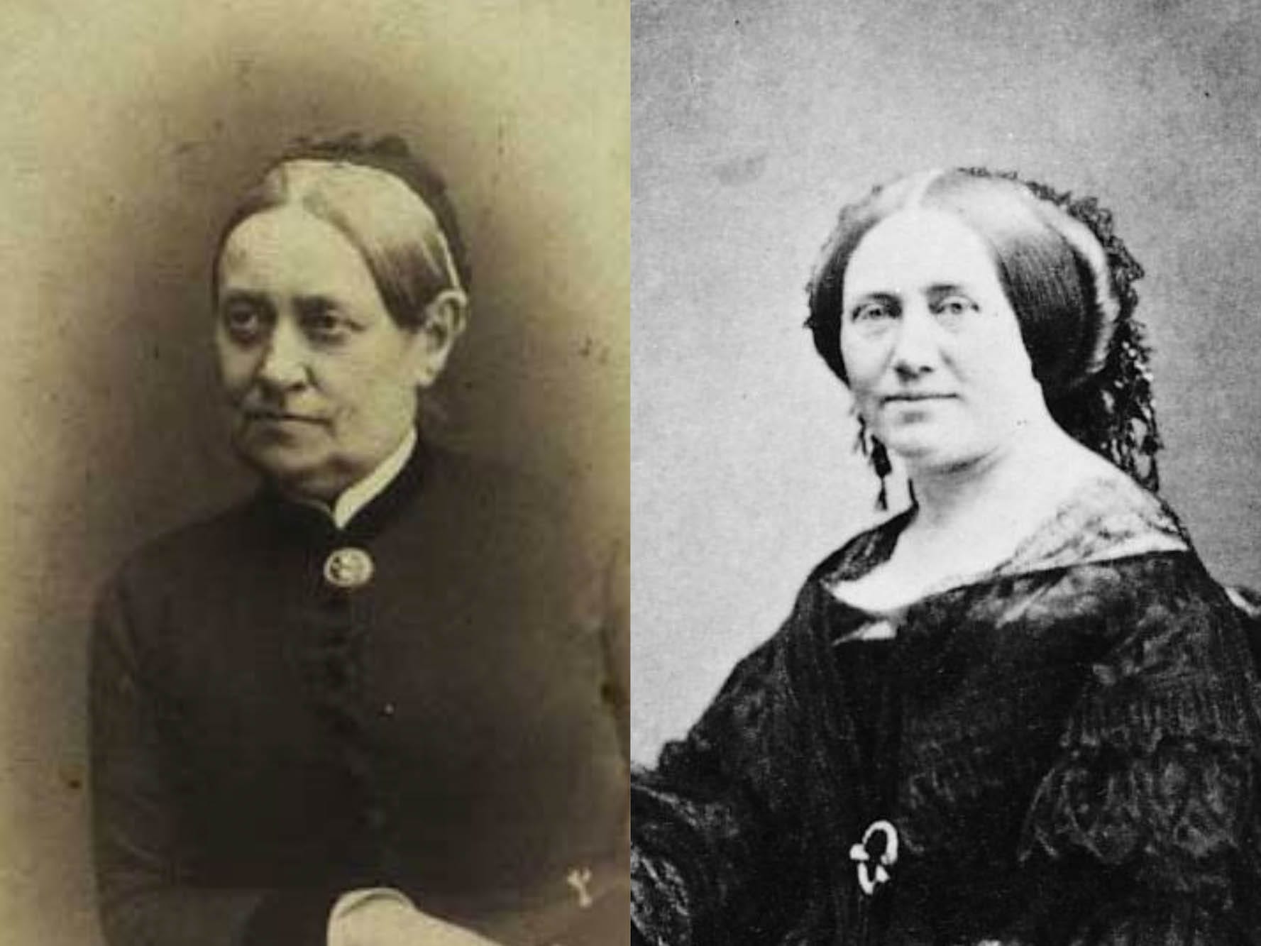 To historiske portrætfotos af kvinder