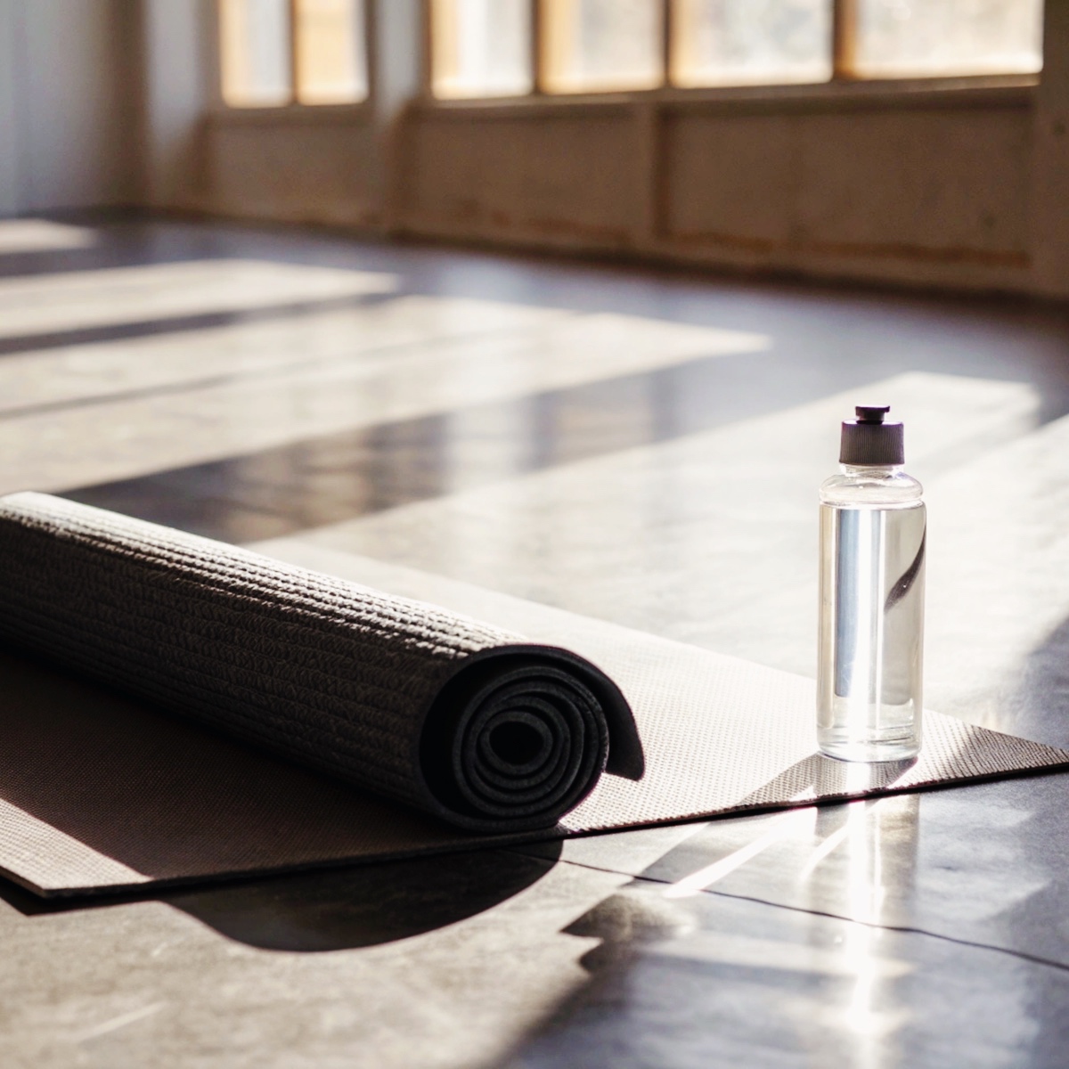 Yogalokale til hensyntagende hold hos FOF Aalborg.