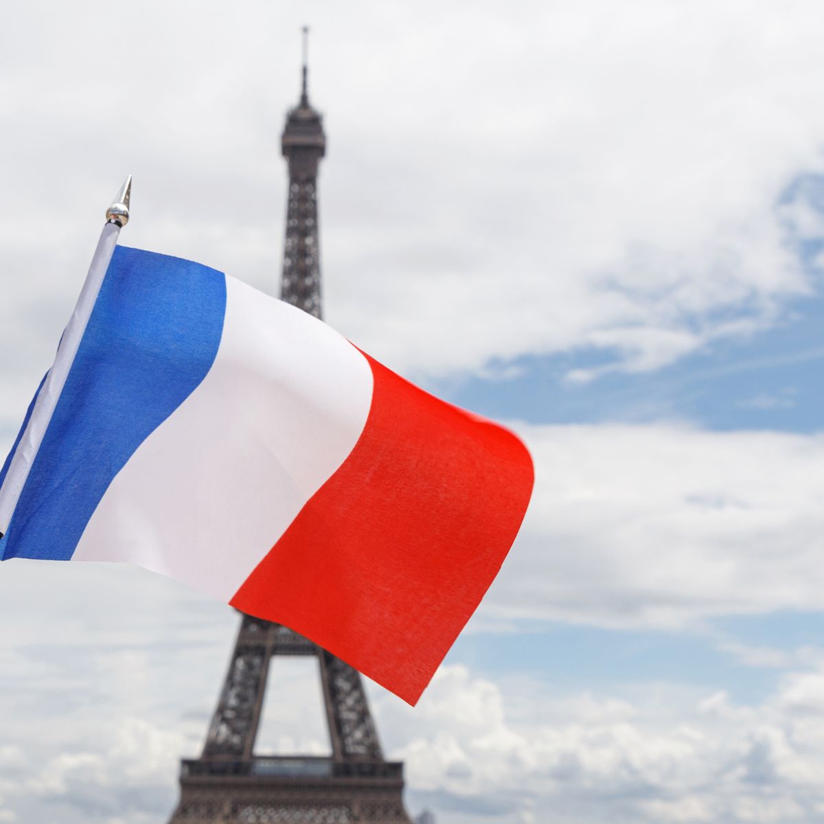 Det franske flag og Eifeltårnet