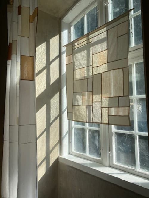 Farverigt pojagi-inspireret patchwork syet på FOF’s sykursus