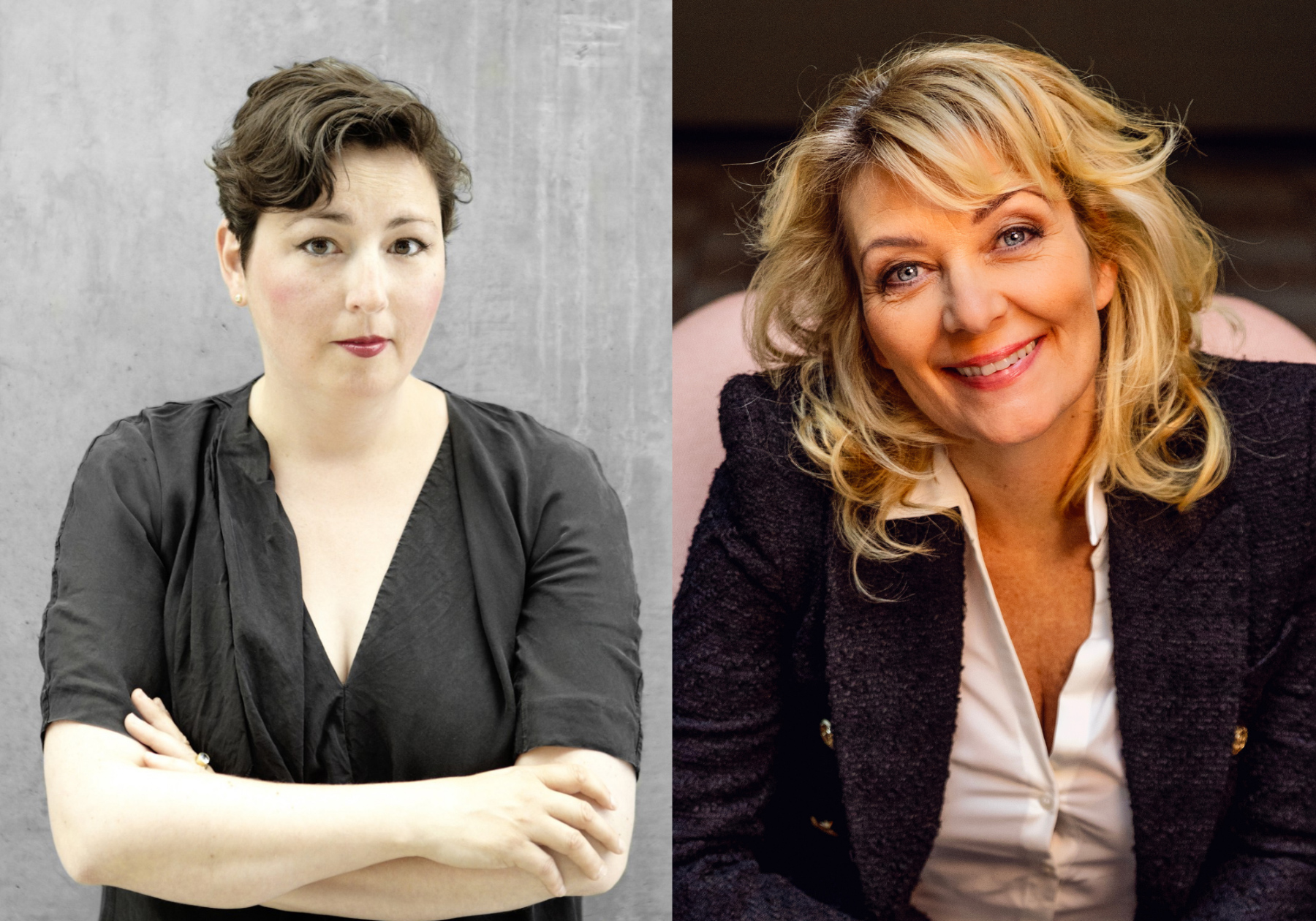 Mette Lisby og vært Stephanie Caruana