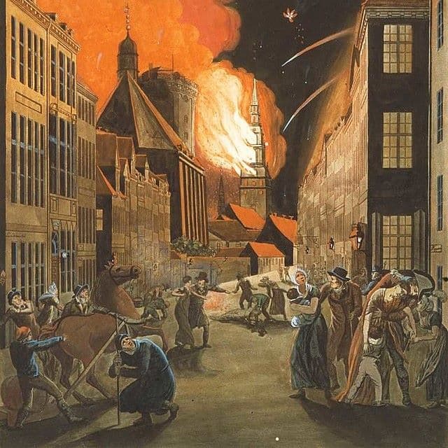 Københavns bombardement 1807 af C.W. Eckersberg
