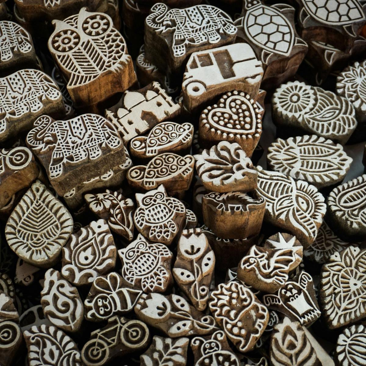 Blockprinting på stof of papir hos FOF København og Nordsjælland