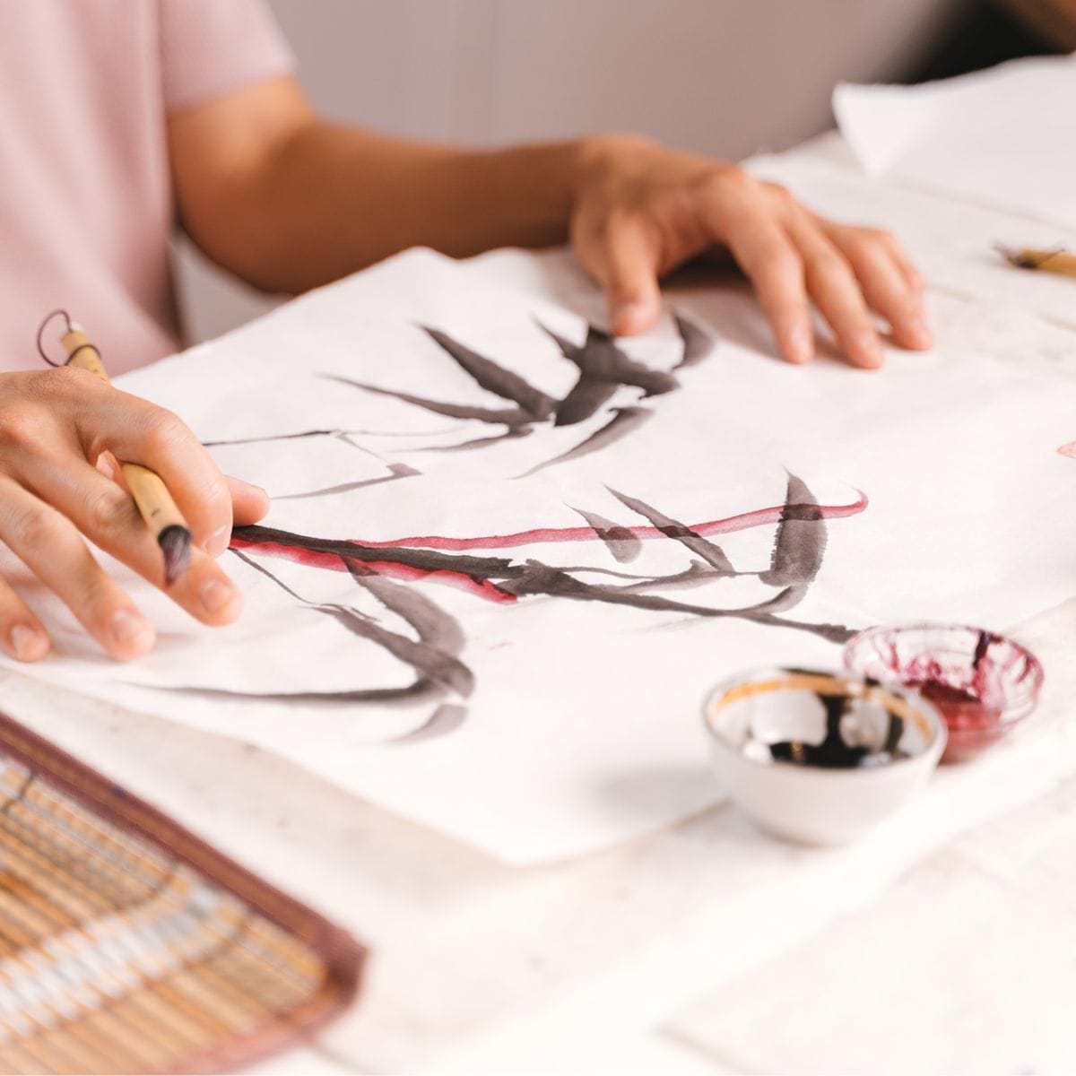 kvinde maler japansk kunst