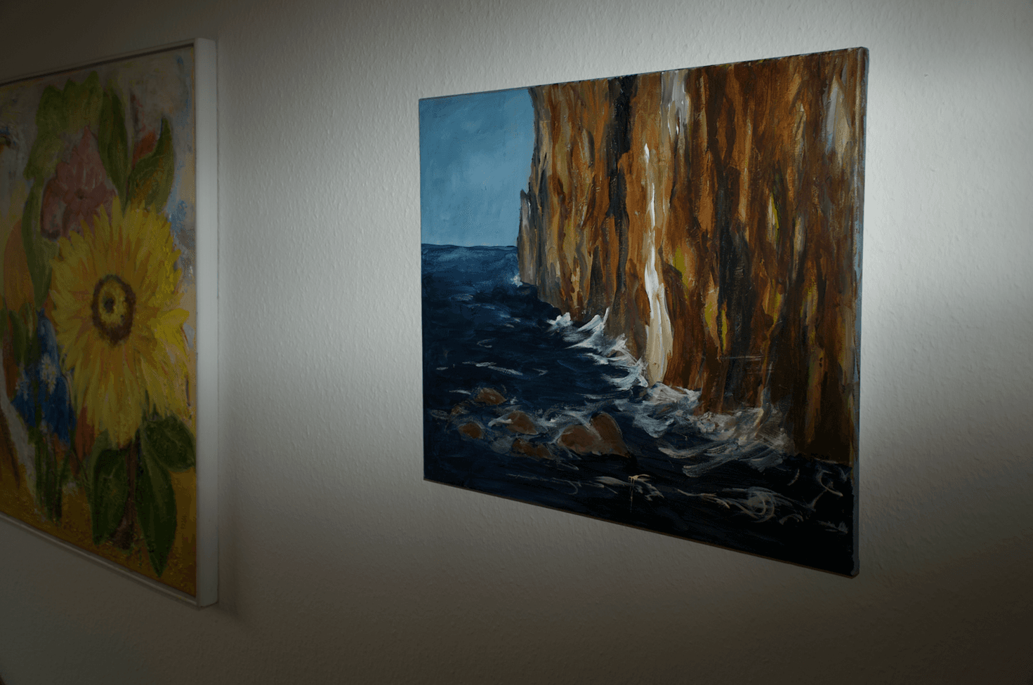 Et af de mange værker, Eja Tække har malet på malekursus i FOF Aarhus.