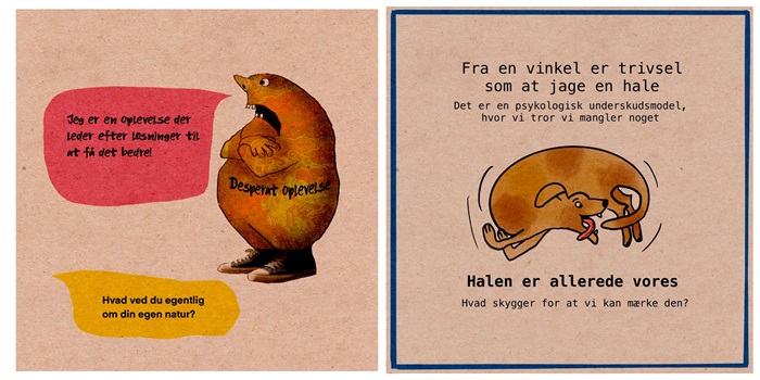 illustrationer personlig udvikling hund og hale