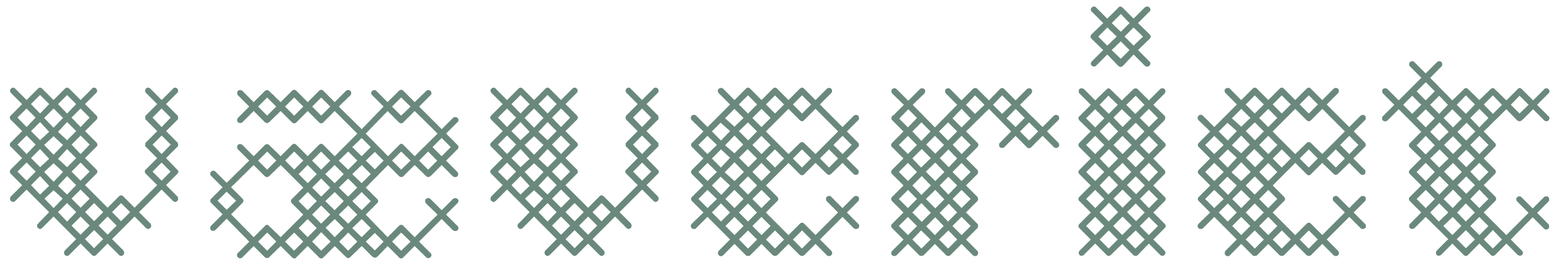 Logo for Væveriet i en timian farve